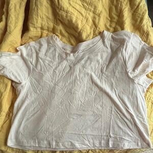 Light Beige Cropped Tee T-Shirt